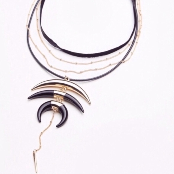 Free People wren triple horn necklace - Picture 2 of 2